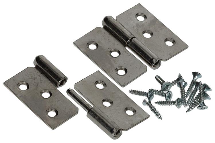 Mack 1013351 - 2 meubelpaumellen rechts vernikkeld h 40 x b 50 mm | 5 stuks
