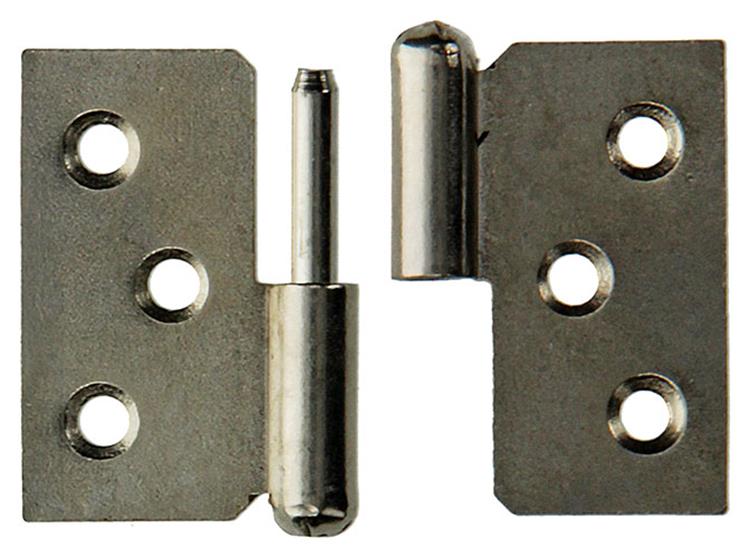 Mack 1013350 - 2 meubelpaumellen links vernikkeld h 40 x b 50 mm | 5 stuks