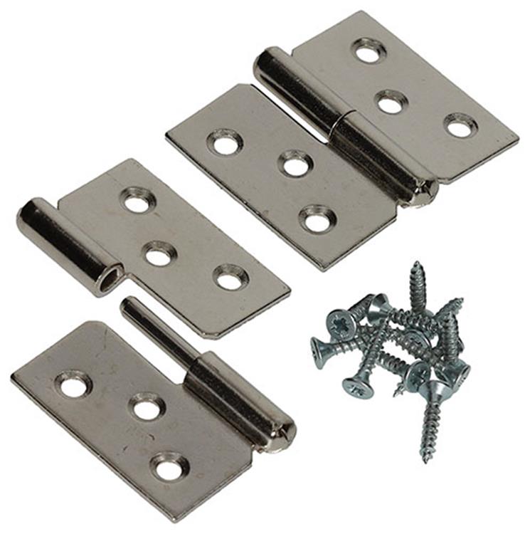 Mack 1013350 - 2 meubelpaumellen links vernikkeld h 40 x b 50 mm | 5 stuks