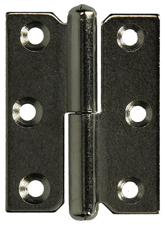 Mack 1013465 - 2 meubelpaumellen rechts vernikkeld h 50 x b 40 mm | 5 stuks