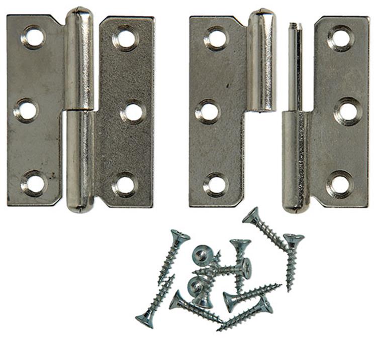 Mack 1013465 - 2 meubelpaumellen rechts vernikkeld h 50 x b 40 mm | 5 stuks