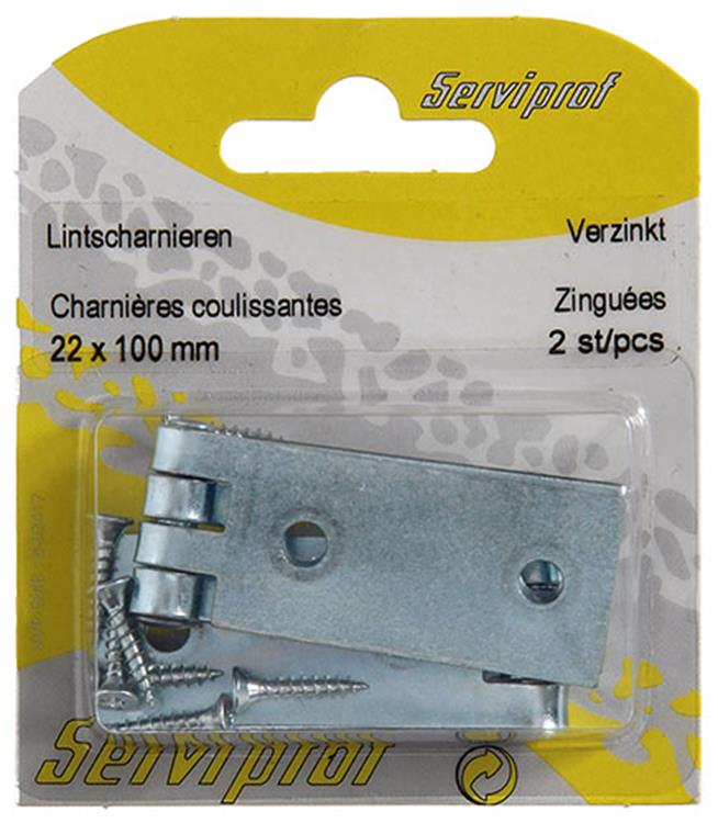 Mack 1013482 - 2 lintscharnieren verzinkt h 22 x b 100 mm | 5 stuks