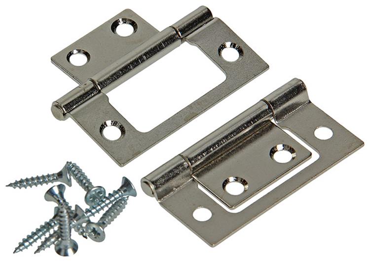 Mack 1013560 - 2 scharnieren voor vouwdeur vernikkeld h 50 x b 40 mm | 5 stuks