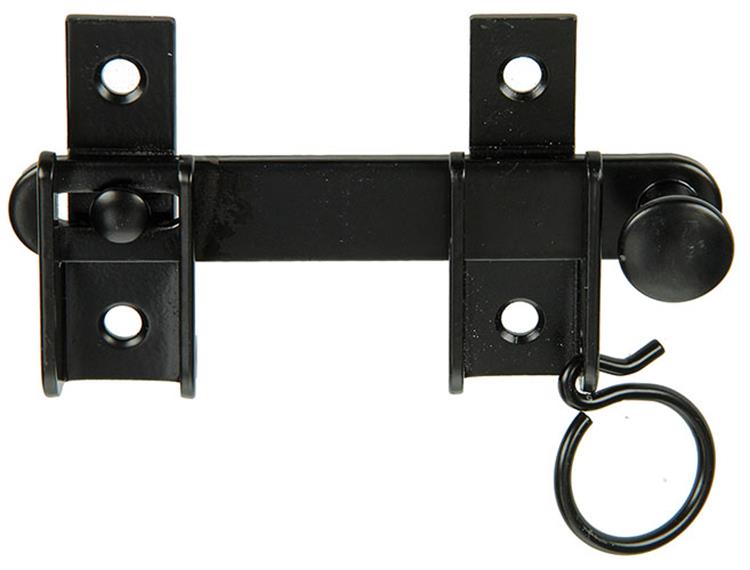 Mack 1013553 - 1 luiksluiting zwart geplast. 130mm | 3 stuks