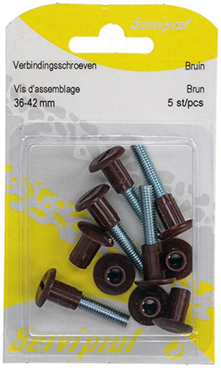 Mack 1015827 - 5 verbindingsschroeven bruin 34–44mm | 10 stuks