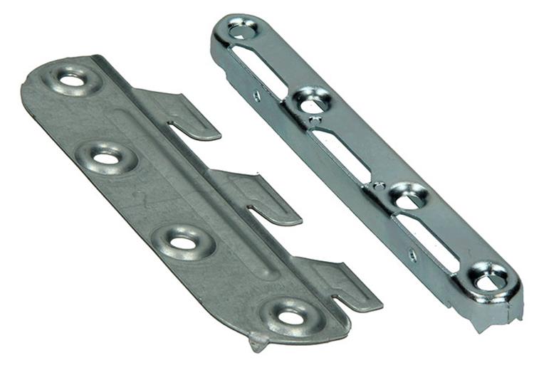 Mack 1013463 - set van 4 ledikanthaken blank 135mm | 5 stuks