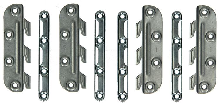 Mack 1013463 - set van 4 ledikanthaken blank 135mm | 5 stuks