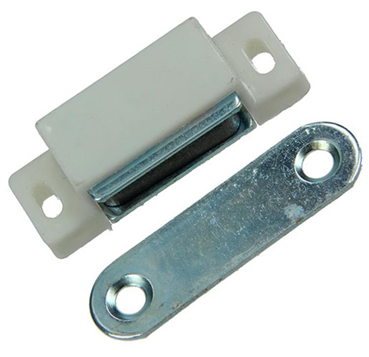 Mack 1015813 - 2 magneetsloten, licht model, kunststof wit | 10 stuks