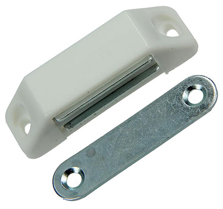 Mack 1015812 - 2 magneetsloten, zwaar model, kunststof wit | 10 stuks