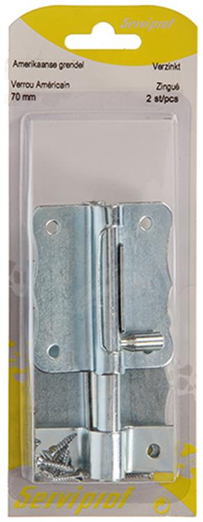 Mack 1015939 - 2 amerikaanse grendels verzinkt a 70 - b 45 mm | 5 stuks