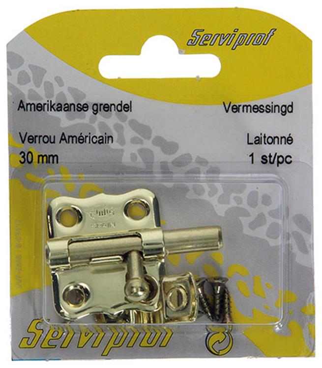 Mack 1015934 - 1 amerikaanse grendel vermessingd a 30 - b 15 mm | 5 stuks