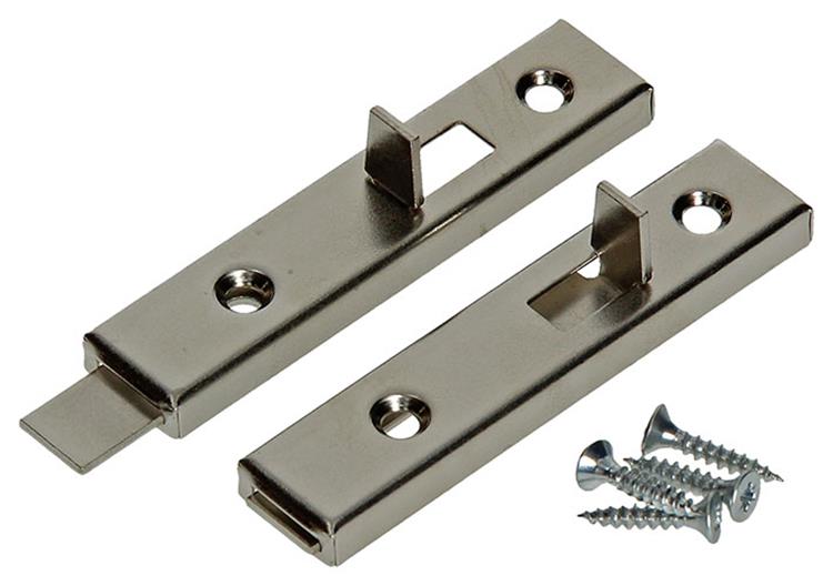 Mack 1013561 - 2 meubelschuiven vernikkeld a 70 - b 11,5 mm | 10 stuks