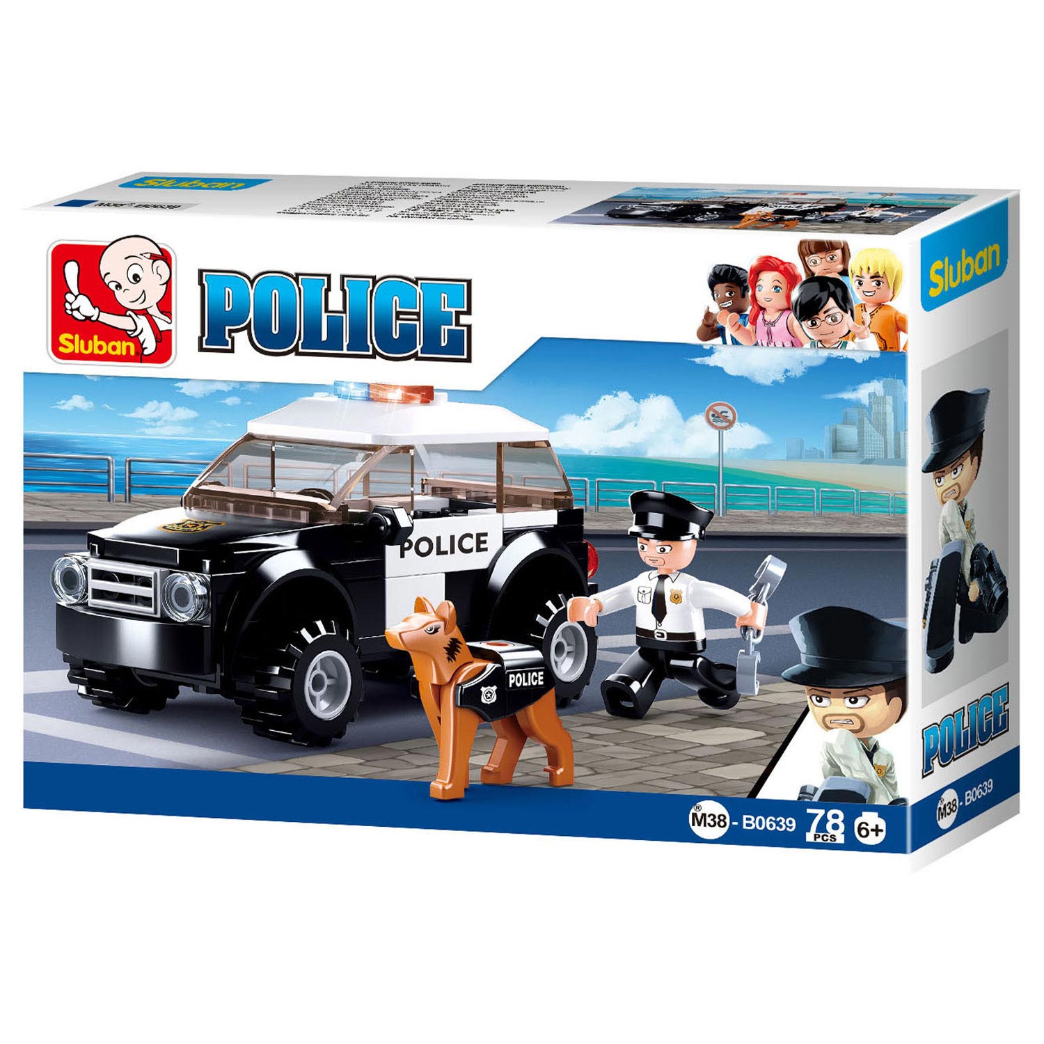 Sluban politieauto met hond - 78dlg.