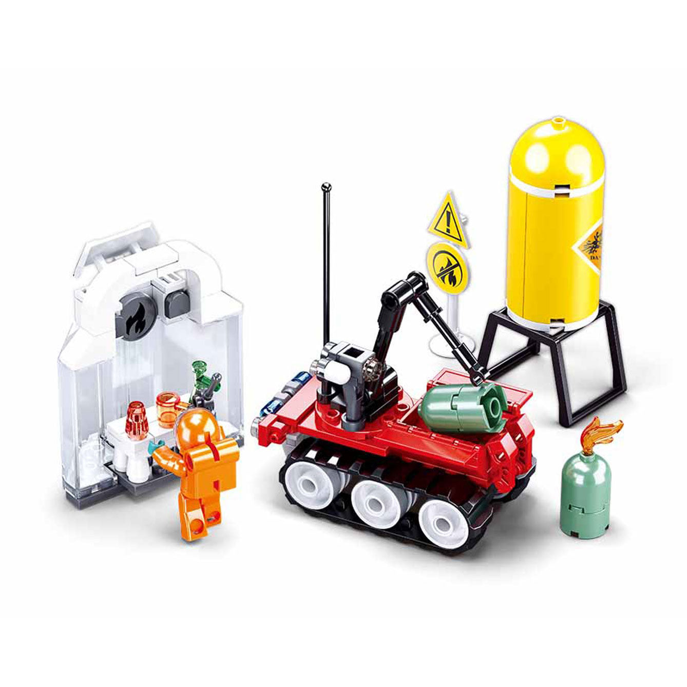 Sluban brandweerrobot oefening