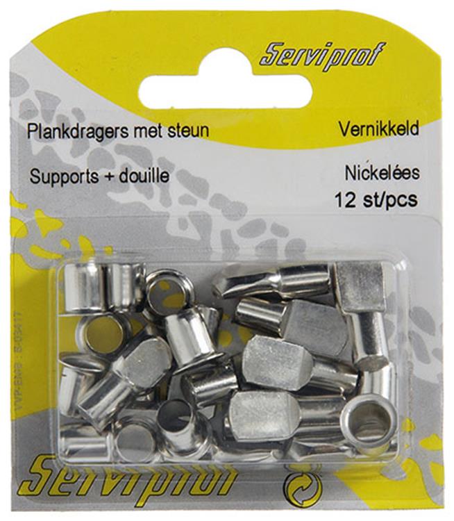 Mack 1013317 - 12 plankdragers ø 7mm hulzen ø 7,5 mm vernikkeld | 5 stuks