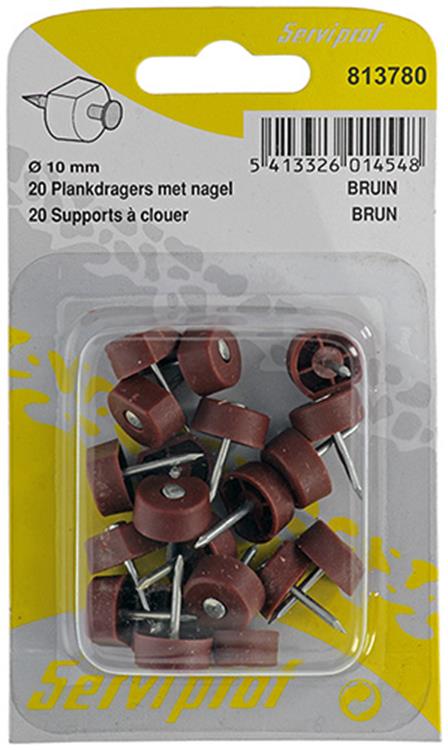 Mack 1017028 - 20 plankdragers met nagel bruin | 5 stuks