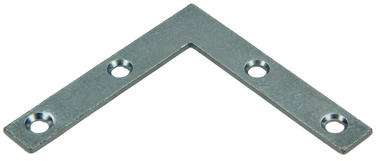 Mack 1013303 - 8 platte winkelhaken verzinkt 60x60x10x2mm | 10 stuks