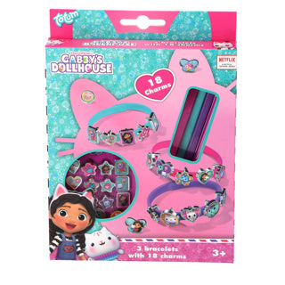 Totum gabby’s poppenhuis 3 schuif armbandjes maken met 18 schuifbedels | speelgoed meisjes vanaf 3 jaar gabby’s dollhouse