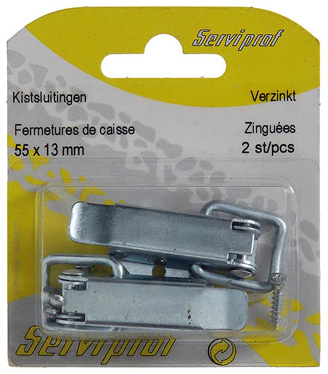 Mack 1013342 - 2 kistsluitingen verzinkt 49x22mm | 5 stuks