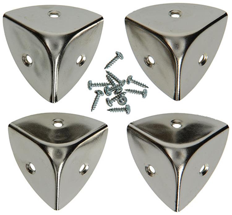 Mack 1013346 - 4 valieshoeken vernikkeld 35 mm | 5 stuks