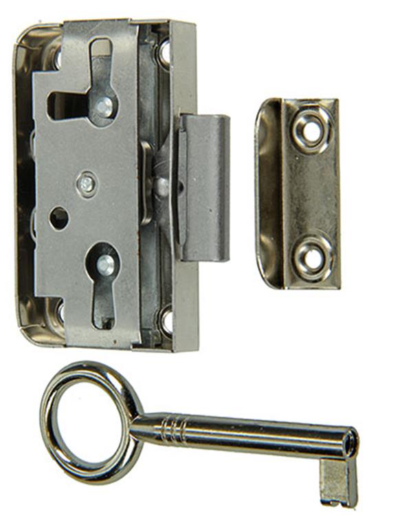 Mack 1015912 - 1 oplegmeubelslot vernikkeld 15mm | 5 stuks