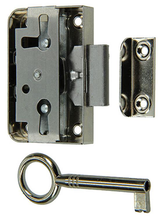 Mack 1015913 - 1 oplegmeubelslot vernikkeld 20mm | 5 stuks