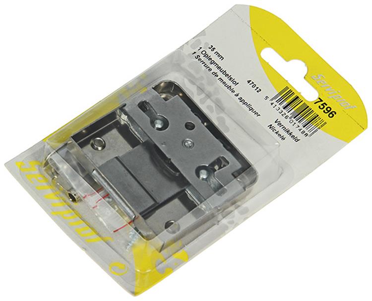 Mack 1013606 - 1 oplegmeubelslot vernikkeld 35mm | 5 stuks