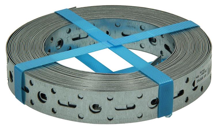 1014041 - geperforeerd bandijzer, verzinkt 25mmx1mmx10m | 5 stuks