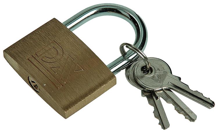 Mack 1014074 - hangslot met cilinder messing 40 mm | 10 stuks