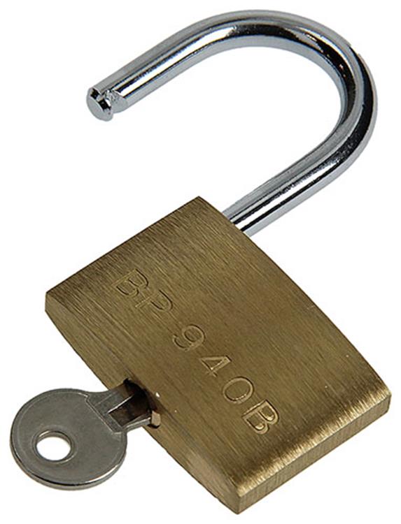 Mack 1014074 - hangslot met cilinder messing 40 mm | 10 stuks
