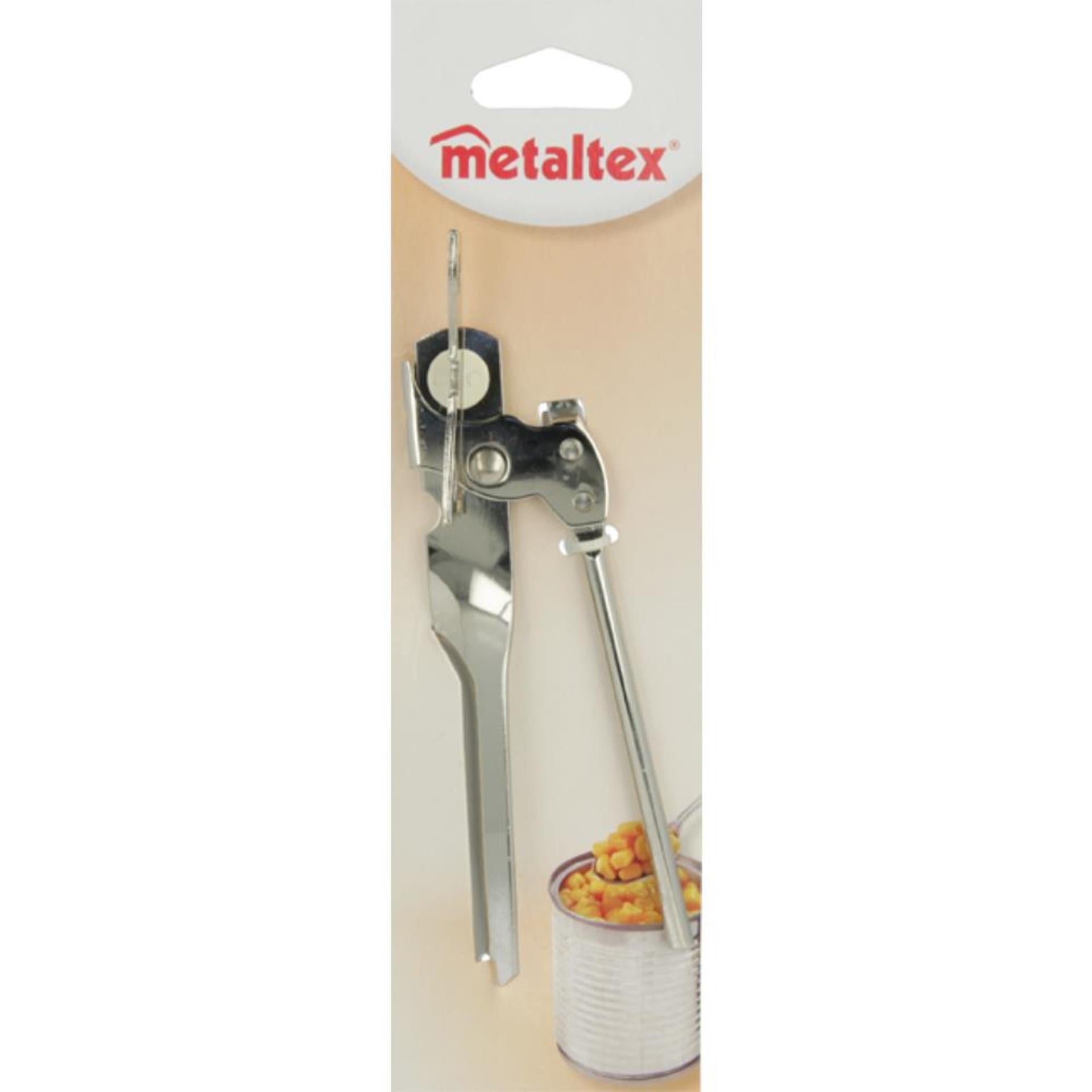 Metaltex blikopener met deksellifter rvs 15cm