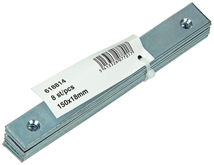 1014306 - 8 verbindingsplaatjes verzinkt150x18mm | 10 stuks