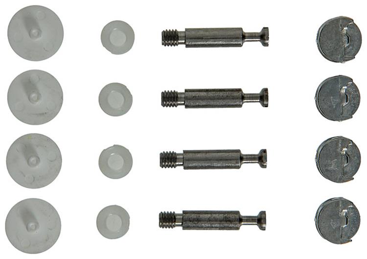 Mack 1013703 - 4 kastverbinders minifix wit m6x15mm | 5 stuks