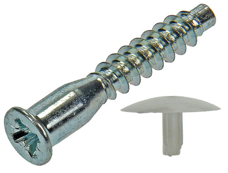 Mack 1013704 - 12 unitaschroeven met afdekkapwit m 6,3 x 40 mm | 10 stuks