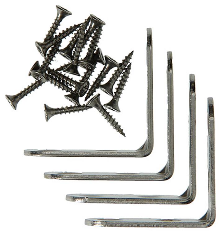 Mack 1013712 - 4 stoelwinkelhaken inox 40x40mm | 10 stuks