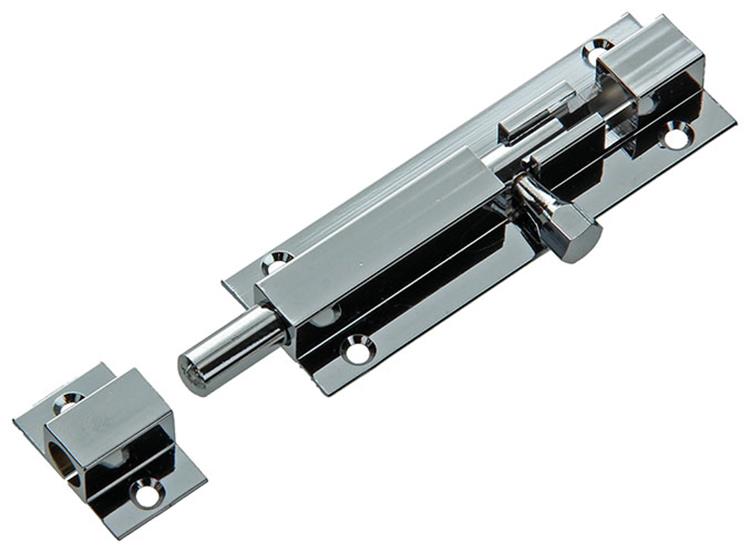 Mack 1013685 - 1 schuifgrendel messing verchroomd a 75 - b 16 mm | 5 stuks