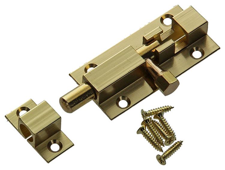 Mack 1013681 - 1 schuifgrendel messing gepolierd a 50 - b 16 mm | 5 stuks