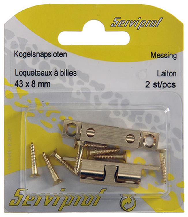 Mack 1013771 - 2 kogelsnapsloten messing h 44 x b 8 mm | 5 stuks