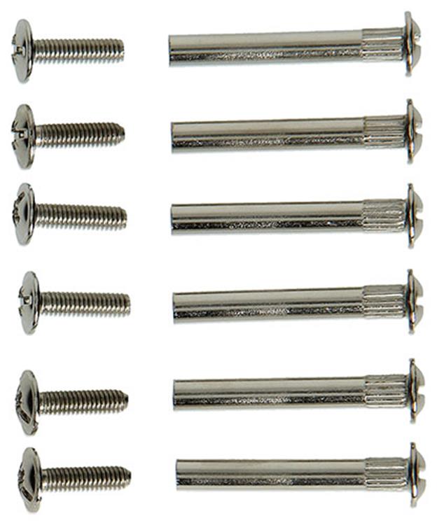 Mack 1013783 - 6 mini verbindingsschroeven vernikkeld ø 5 mm 30-40 mm | 10 stuks