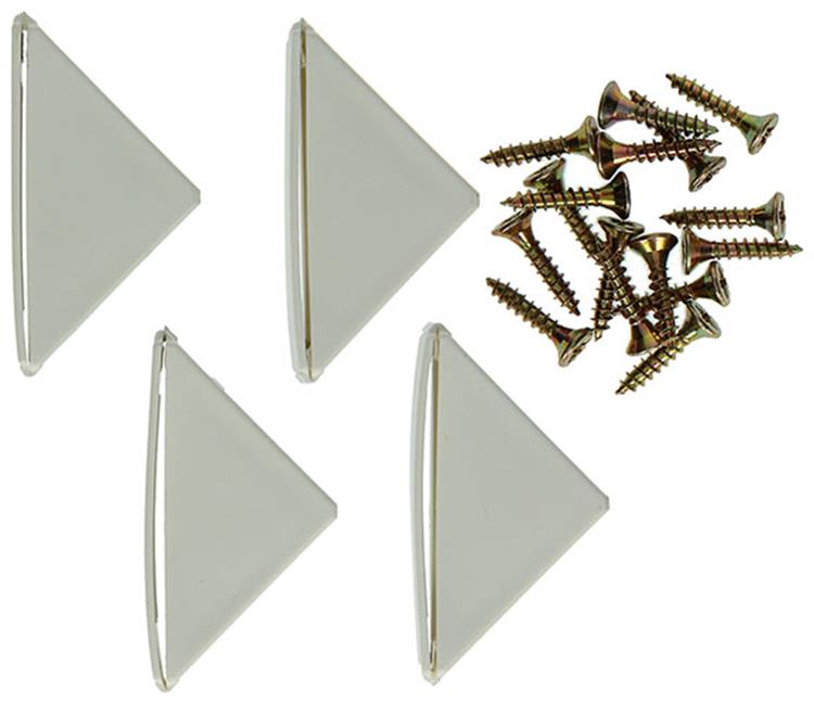 Mack 1013643 - 4 hoekverbinders hoog wit | 5 stuks