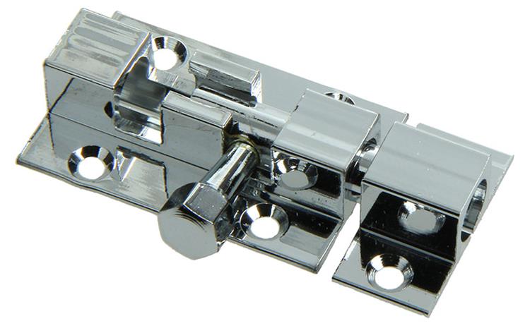 Mack 1013715 - 1 schuifgrendel messing verchroomd a 40 - b 13 mm | 5 stuks
