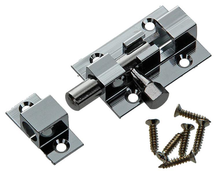 Mack 1013715 - 1 schuifgrendel messing verchroomd a 40 - b 13 mm | 5 stuks