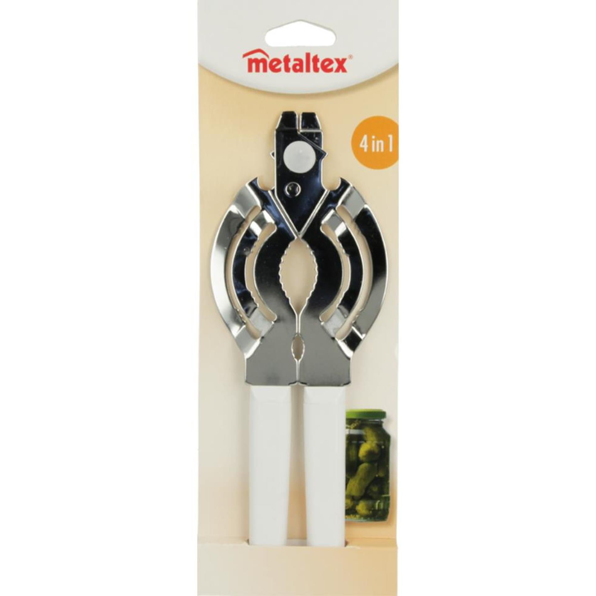 Metaltex blikopener 22,5x9 cm wit zilver