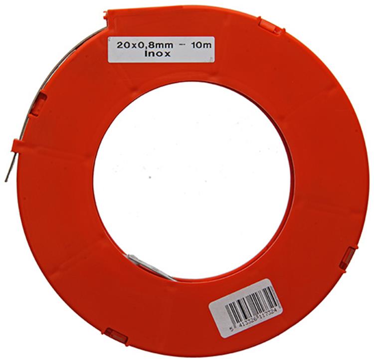 1014767 - geperforeerd bandijzer, inox 19mmx0.8mmx10m | 2 stuks