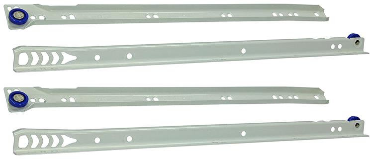 1013689 - paar rolladegeleiders wit 25kg 40cm | 5 stuks