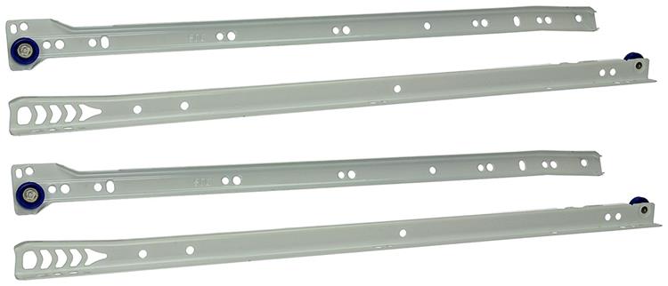 1013691 - paar rolladegeleiders wit 25kg 50cm | 5 stuks