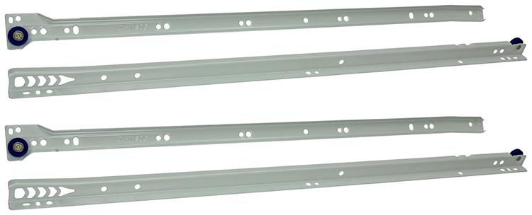 1013693 - paar rolladegeleiders wit 25kg 60cm | 5 stuks