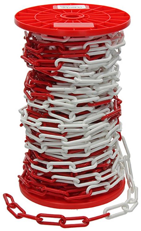 Mack 1013674 - kunststof ketting rood wit ø 6mm l 40mm 30m | 30 stuks