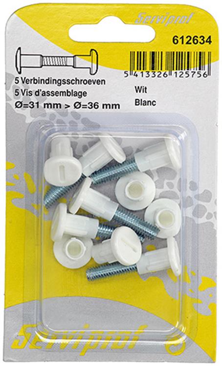 Mack 1013891 - 5 verbindingsschroev.wit 30-40mm | 10 stuks