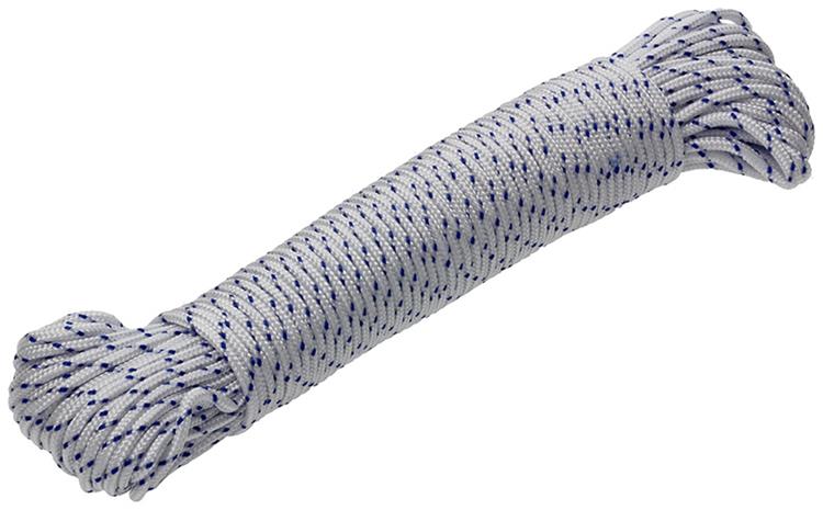 Mack 1014930 - pp gevlochten wit blauw streng2mm 20m | 5 stuks